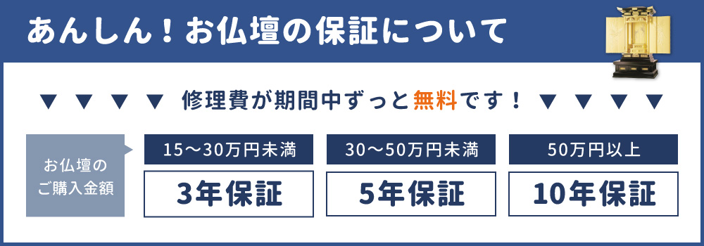 お仏壇の保証